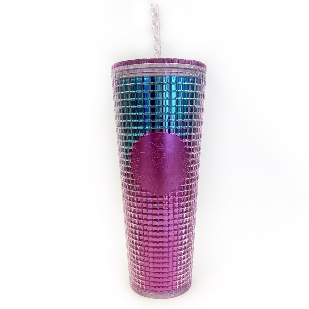 Starbucks Tumbler Disco Studded Travel Cup Pink Light Blue Venti 24 fl oz Gift